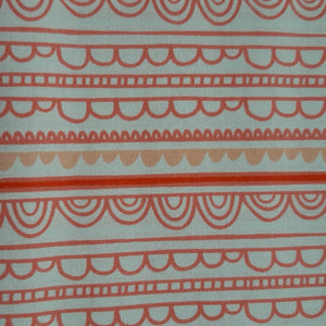 Camelot Fabrics - "Jungly" Stripe in Coral by Andrea Turk at Cinnamon Joe Studio