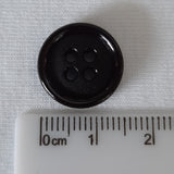 Button Singles - Plastic 15mm "Gloss Black" by Cut Above