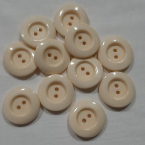 Button Singles - Plastic 28mm "Dark Cream" by Astor Buttons