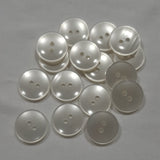 Button Singles - Plastic 18mm "Plain Cream Opaque" by Cut Above