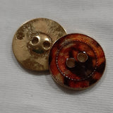 Button Singles - Metal in 2 Sizes "Resin Brown" by Buttonworks