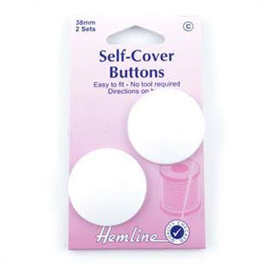 Hemline Self Cover Button Pack 38mm